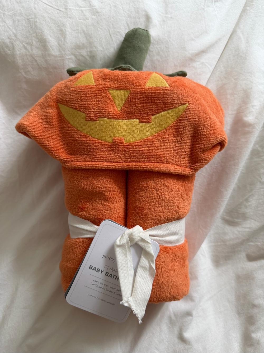 Pumpkin Plush Baby Hooded Towel